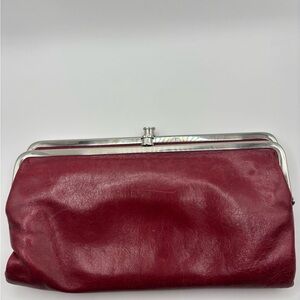 Hobo Elegant Red Leather Clutch